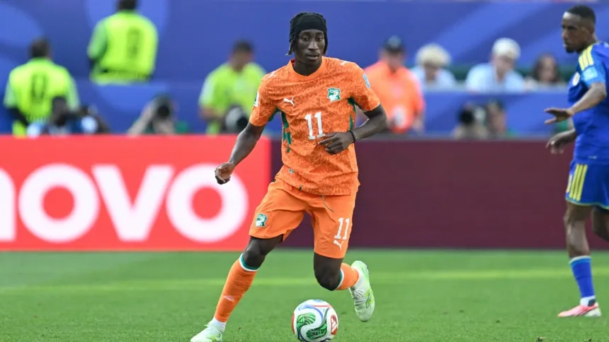 Yan Diomande, durante el Mundial