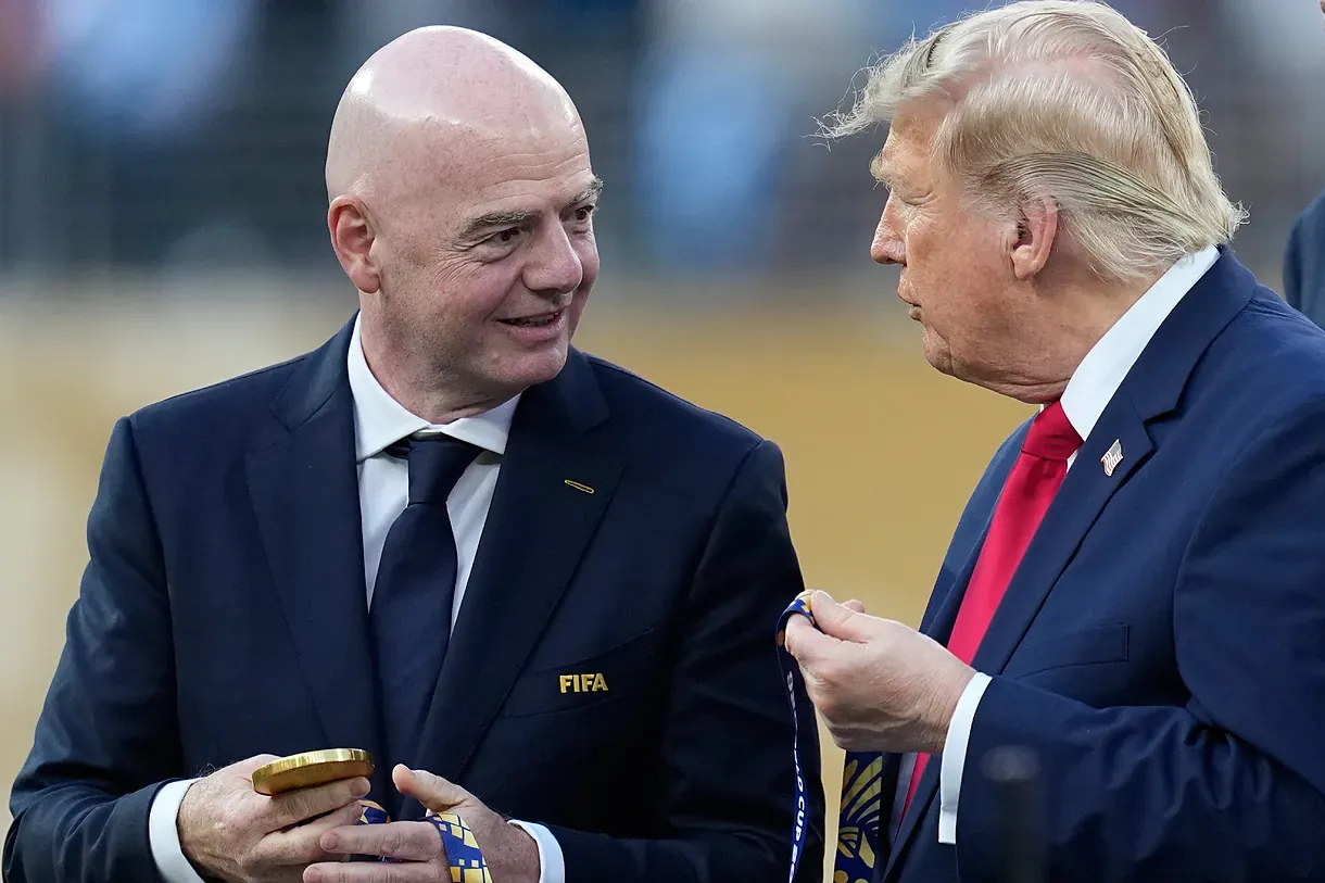 Infantino y Trump, tras la final del Mundial 2026.